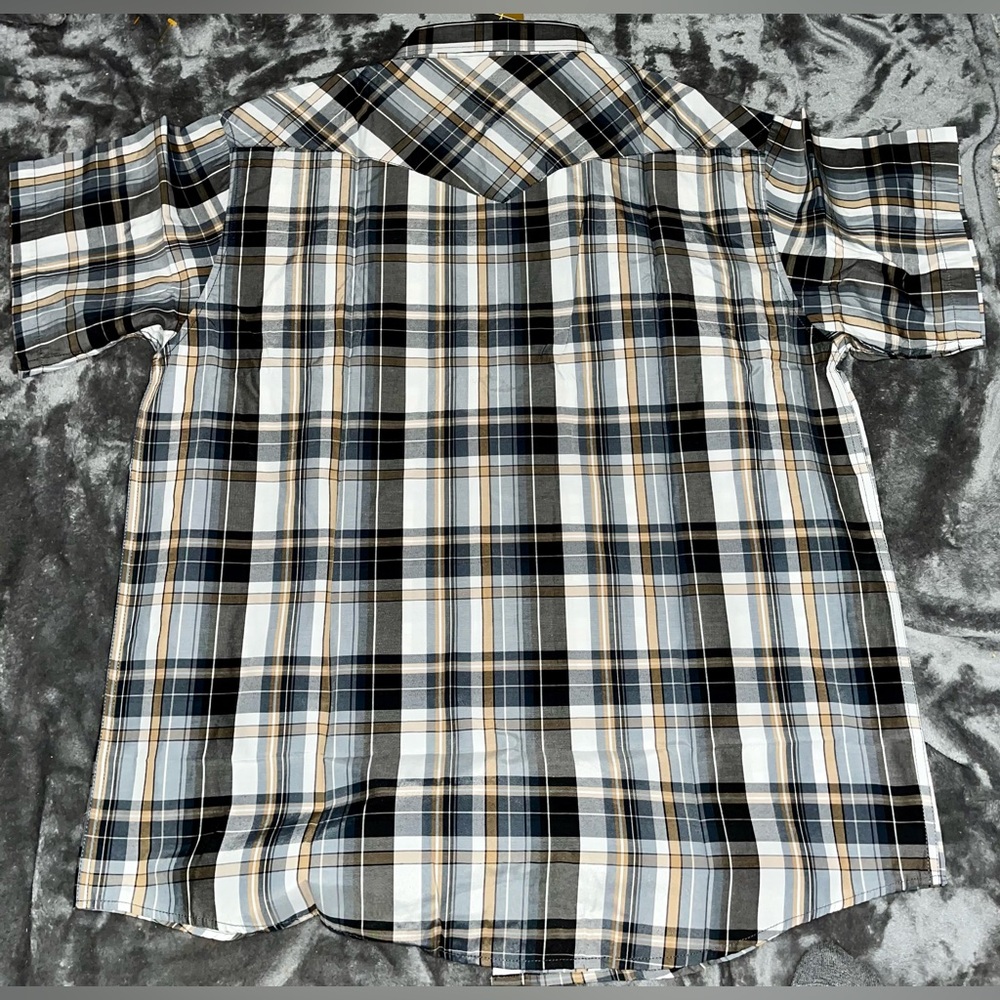 Coevals Club Men’s Casual Button Down Pearl Snap Yellow Gray #2 Size XL New - Picture 3 of 3